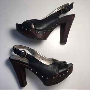 *NEVER WORN* Xhilaration Black Slingback Heels